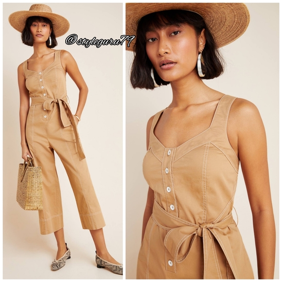 Anthropologie Pants - Anthropologie, Mischa Contrast-Stitched Jumpsuit